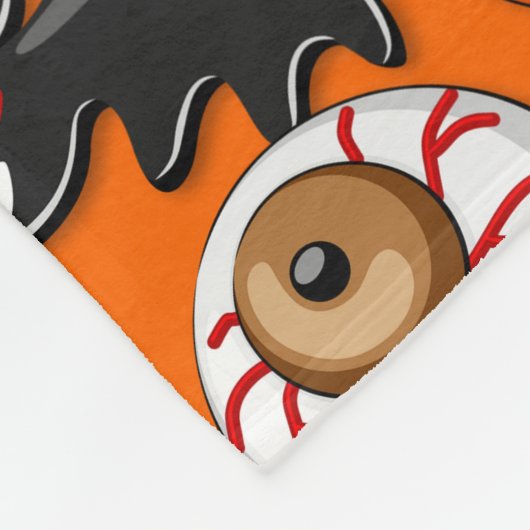 Halloween Spooky Candies Party Fleece Deken (Hoek)