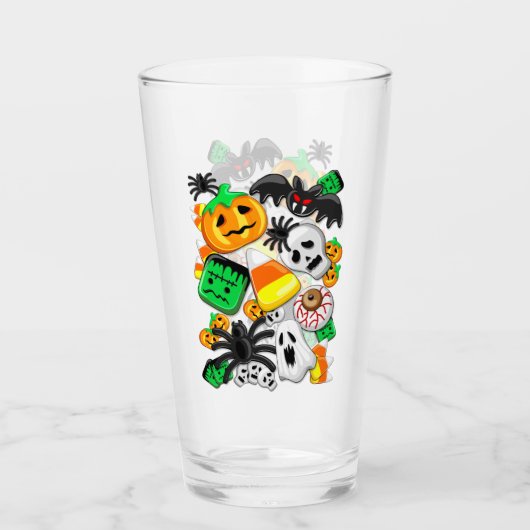 Halloween Spooky Candies Party Glas (Voorkant)