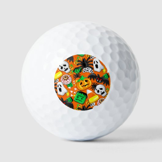 Halloween Spooky Candies Party Golfballen (Voorkant)