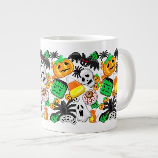 Halloween Spooky Candies Party Grote Koffiekop (Voorkant rechts)