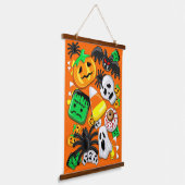 Halloween Spooky Candies Party Hangend Wandkleed (Gebogen)