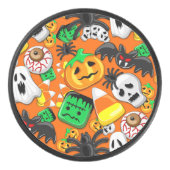 Halloween Spooky Candies Party Hockey Puck (Voorkant)