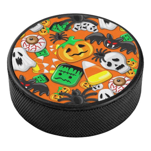Halloween Spooky Candies Party Hockey Puck (3/4)
