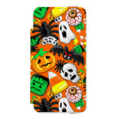 Halloween Spooky Candies Party Incipio iPhone Portemonnee Hoesje (Voorkant Agenda)