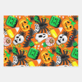 Halloween Spooky Candies Party Inpakpapier Vel (Voorkant 3)