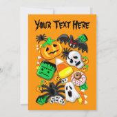 Halloween Spooky Candies Party Kaart (Achterkant)