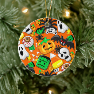 Halloween Spooky Candies Party Keramisch Ornament