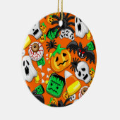 Halloween Spooky Candies Party Keramisch Ornament (Rechts)