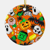 Halloween Spooky Candies Party Keramisch Ornament (Voorkant)