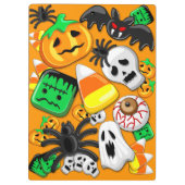 Halloween Spooky Candies Party Klembord (Achterkant)