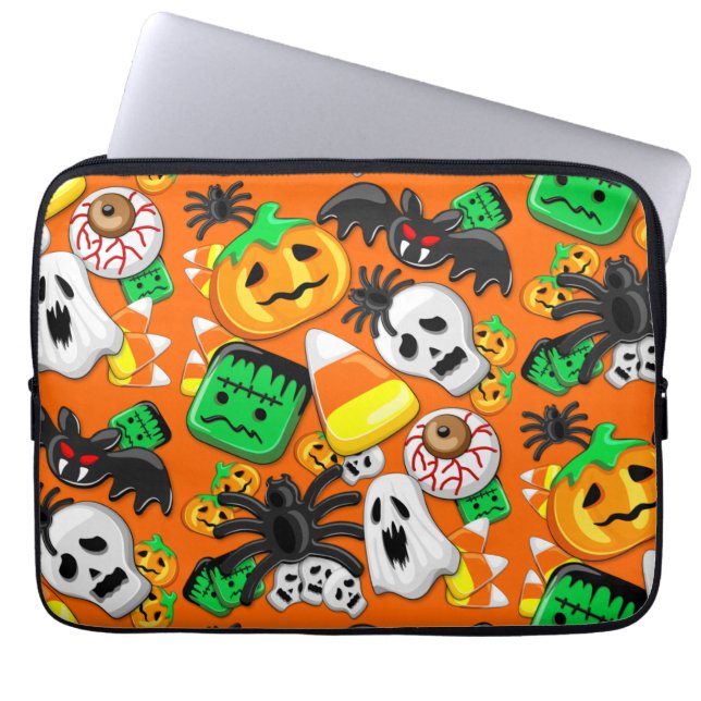 Halloween Spooky Candies Party Laptop Sleeve (Voorkant)