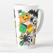 Halloween Spooky Candies Party Latte Mok (Rechterhoek)