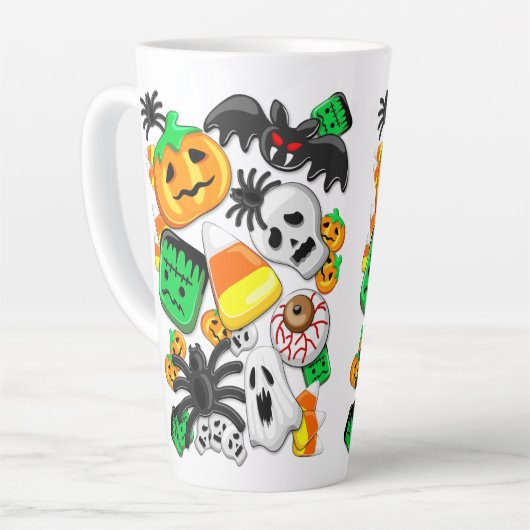 Halloween Spooky Candies Party Latte Mok (Linkerhoek)