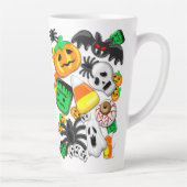 Halloween Spooky Candies Party Latte Mok (Rechts)