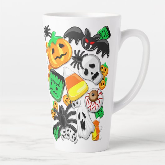 Halloween Spooky Candies Party Latte Mok (Rechts)