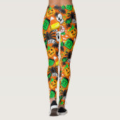 Halloween Spooky Candies Party Leggings (Achterkant)