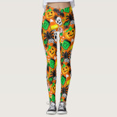 Halloween Spooky Candies Party Leggings (Voorkant)