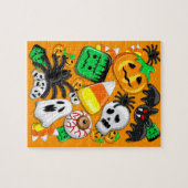 Halloween Spooky Candies Party Legpuzzel (Horizontaal)