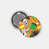 Halloween Spooky Candies Party Magneet (Voorkant / Achterkant)
