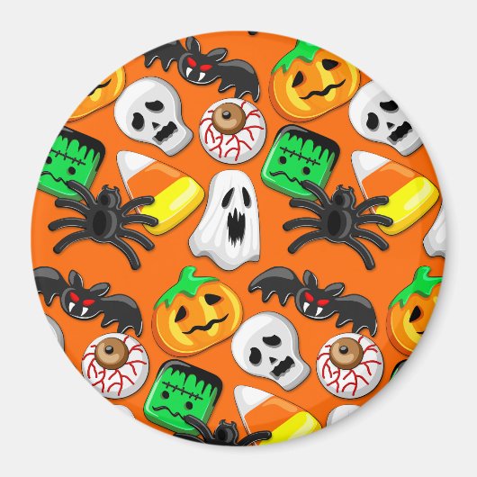 Halloween Spooky Candies Party Magneet (Voorkant)
