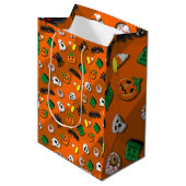 Halloween Spooky Candies Party Medium Cadeauzakje (Voorkant Gekanteld)