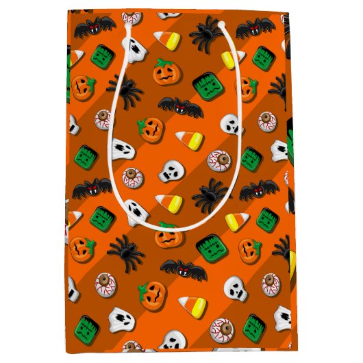 Halloween Spooky Candies Party Medium Cadeauzakje (Voorkant)