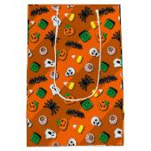 Halloween Spooky Candies Party Medium Cadeauzakje (Achterkant)
