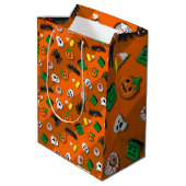 Halloween Spooky Candies Party Medium Cadeauzakje (Achterkant Gekanteld)