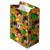 Halloween Spooky Candies Party Medium Cadeauzakje (Voorkant Gekanteld)