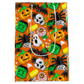 Halloween Spooky Candies Party Medium Cadeauzakje (Achterkant)