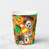 Halloween Spooky Candies Party Papieren Bekers (Achterkant)