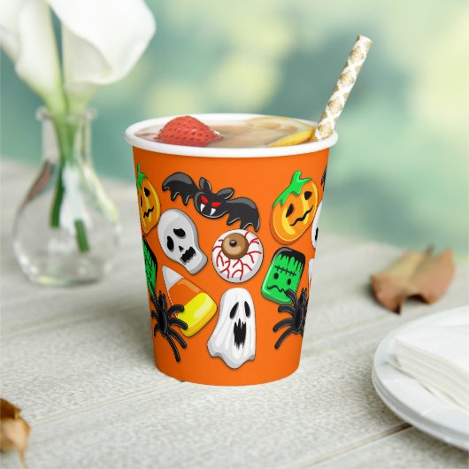 Halloween Spooky Candies Party Papieren Bekers (Insitu)