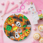 Halloween Spooky Candies Party Papieren Bordje (Feest)