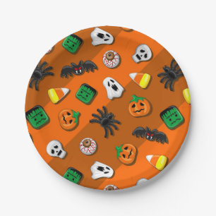 Halloween Spooky Candies Party Papieren Bordje