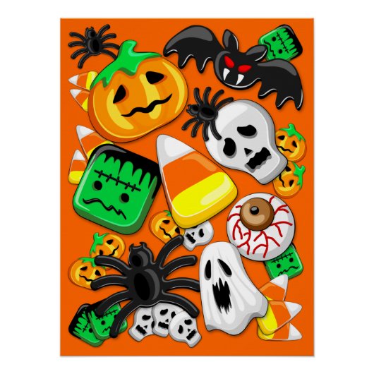 Halloween Spooky Candies Party Perfect Poster (Voorkant)