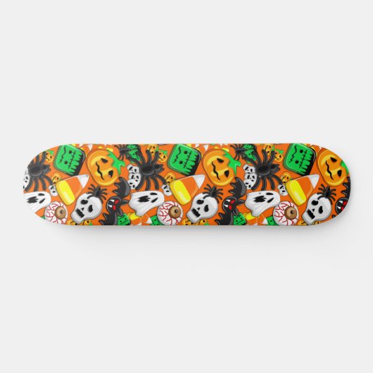 Halloween Spooky Candies Party Persoonlijk Skateboard (Horizontaal)