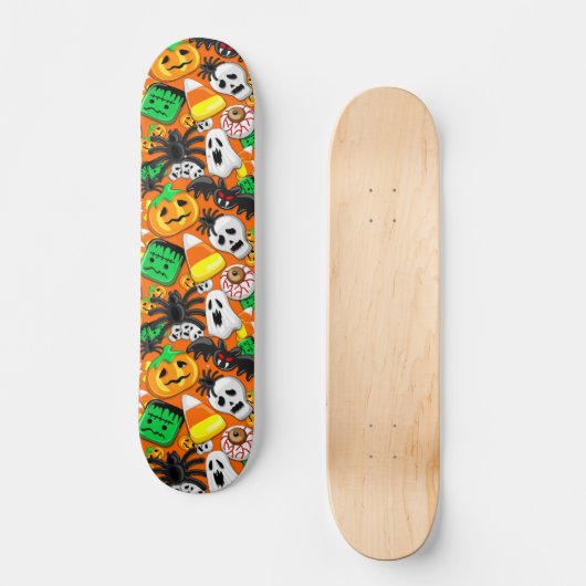 Halloween Spooky Candies Party Persoonlijk Skateboard (Voorkant)