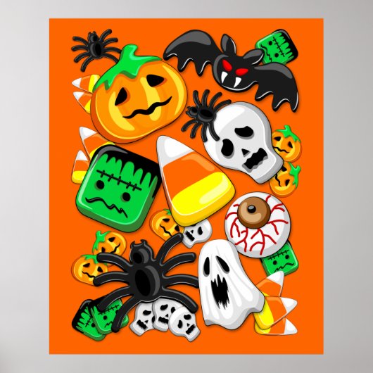 Halloween Spooky Candies Party Poster (Voorkant)