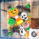 Halloween Spooky Candies Party Raamsticker (Cafe Raam)