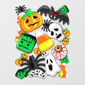 Halloween Spooky Candies Party Raamsticker (Vel)