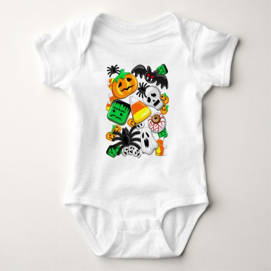 Halloween Spooky Candies Party Romper (Voorkant)
