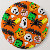 Halloween Spooky Candies Party Ronde Button 6,0 Cm (Voorkant)