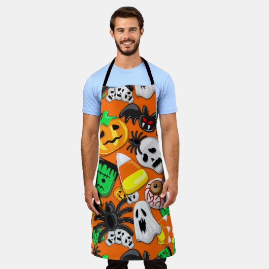 Halloween Spooky Candies Party Schort (Gedragen)