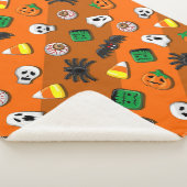 Halloween Spooky Candies Party Sherpa Deken (3/4)