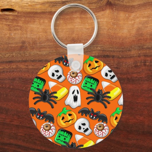 Halloween Spooky Candies Party Sleutelhanger (Voorkant)