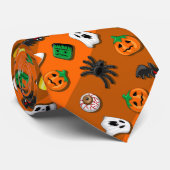 Halloween Spooky Candies Party Stropdas (Opgerold)