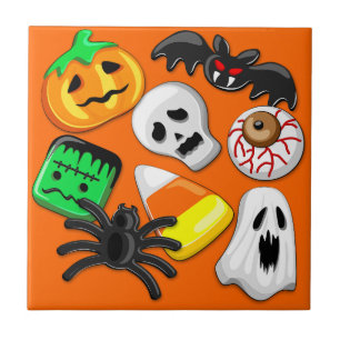 Halloween Spooky Candies Party Tegeltje