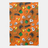 Halloween Spooky Candies Party Theedoek (Verticaal)