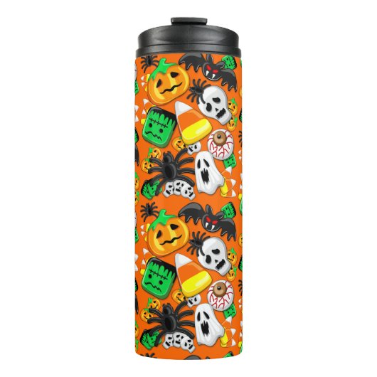 Halloween Spooky Candies Party Thermosbeker (Voorkant)