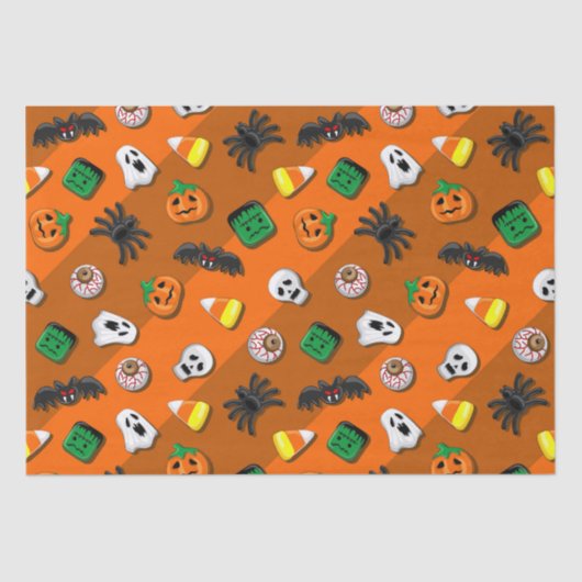 Halloween Spooky Candies Party Tissuepapier (Voorkant)
